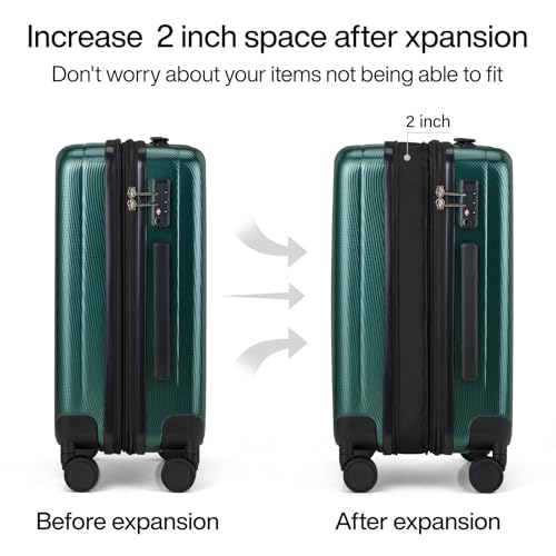 29 Inch Expandable Large Checked Luggage with 8 Spinner Wheels
