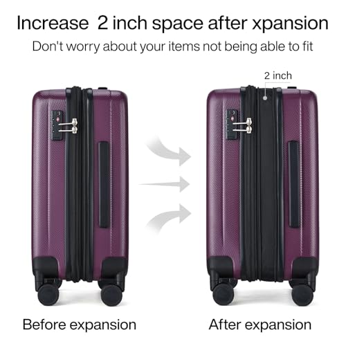 Expandable Hard Shell Luggage Sets (2 Count)