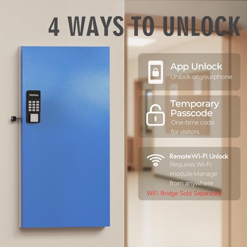 120 Key Lock Box Smart Key Organier Cabinet with Keypad & App for Office