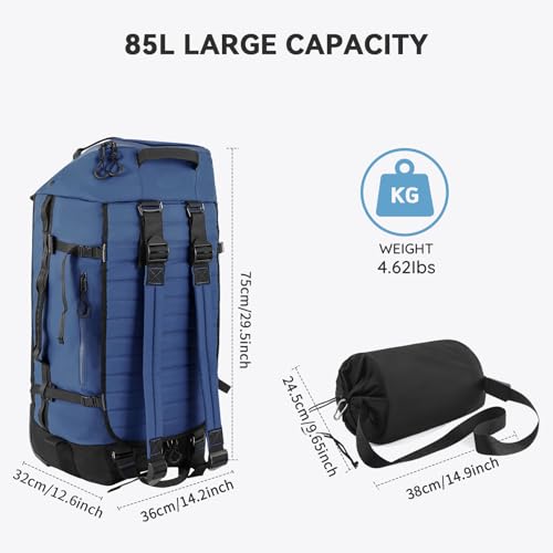 85L 29“ Foldable Rolling Backpack with Wheels