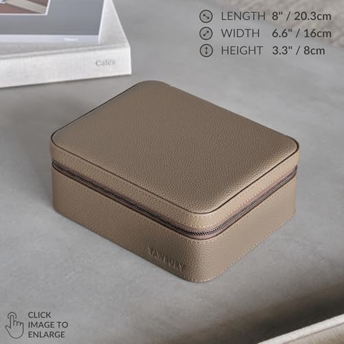 Watch Case 3 Slot Portable Watch Storage Box for Home & Travel with Extra Wide Pillows for Large Watches and Compartment for Accessory Storage