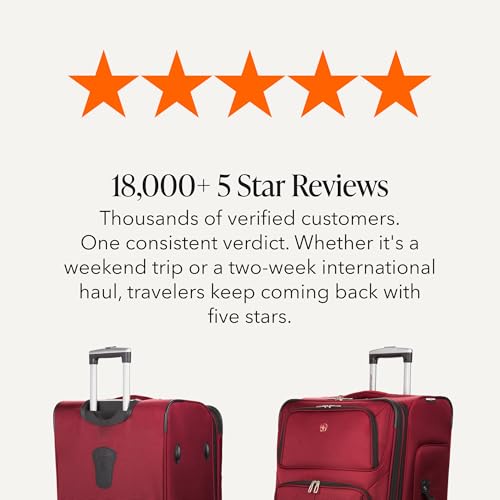 Sion Softside Expandable Spinner Luggage Durable Lightweight Travel Suitcase
