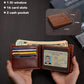 Mens Wallet Rfid Blocking Leather Wallet for Men Bifold Wallets with 1 ID Window 16 Card Slot Brick Red