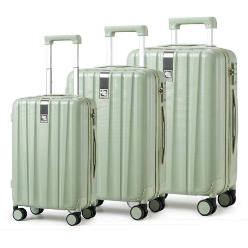Luggage Sets 3 piece Carry On Luggage with Wheels PC Hard Shell Suitcases Lightweight Checked Travel Luggage Large Travel Suitcase Woman Men 20 (3 Count)