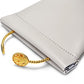Grey PU Leather Jewelry Pouch Travel Small Jewelry Storage Bag