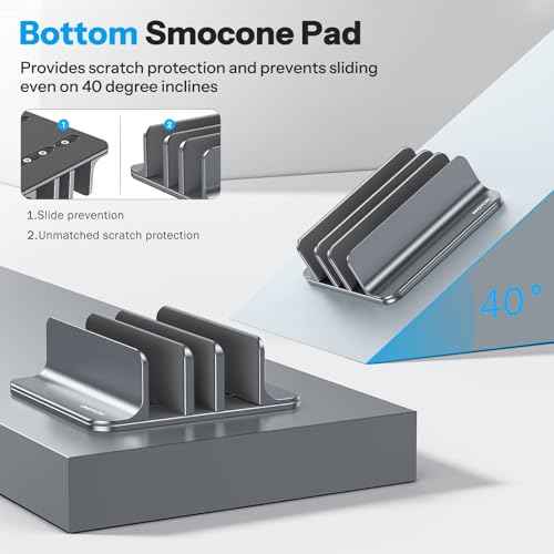 3 Slot Multiple Vertical Laptop Stand