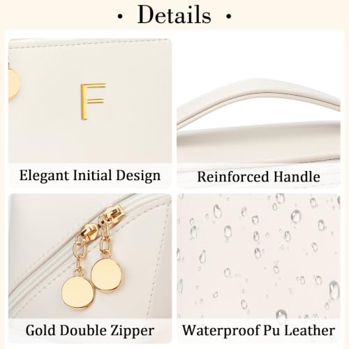 Initial Makeup Bag Personalized Gift for Women Teen Girls