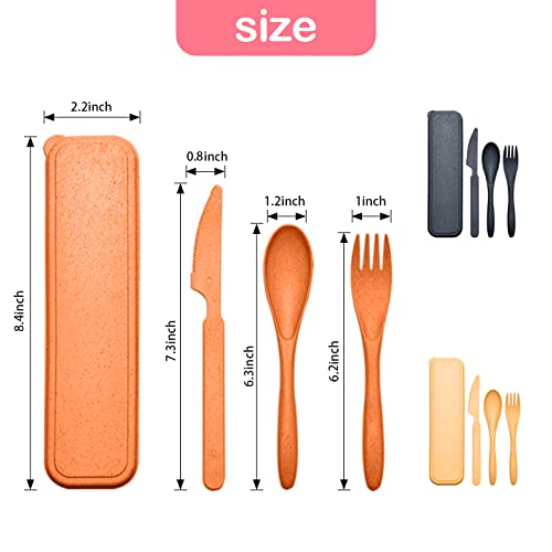 Reusable Travel Utensils Set with Case (9 Count)