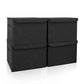 Large 22 Quart Linen Fabric Foldable Storage Bin Cube Organizer Basket with Flip (4 Count)