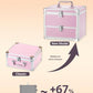 Makeup Box with Detachable Magnetic LED Mirror
