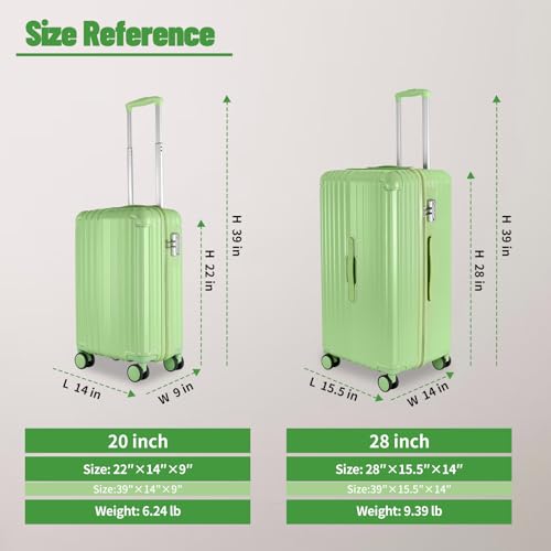 20 Inch and Square 28 Inch Hardshell Luggage Set (2 Count)