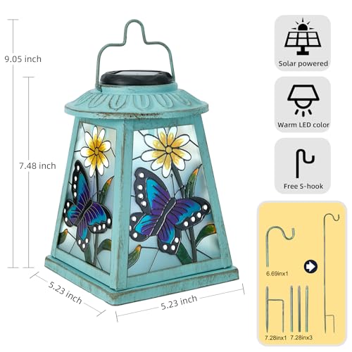 Butterfly Solar Lantern with Shepherd Hook