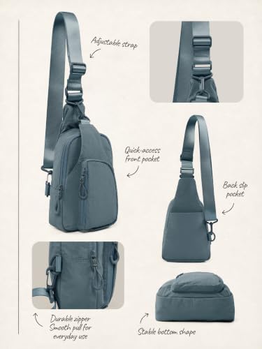 Sling Bag with Adjustable Straps Crossbody Chest Bag Lightweight Small Backpack for Casual Outdoor Traveling Hiking