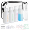 Travel Bottles for Toiletries 9PCS 3.4oz White Shampoo Bottles (9 Count)