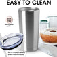 20oz Tumblers Stainless Steel Mugs with Lid Double Wall Vacuum Insulated Coffee Cups for Cold & Hot Drinks (12 Count)