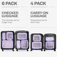 Compression Packing Cubes for Travel (4 Count)