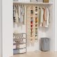 2 Pack 10 Tier Slim Hanging Shoe Organizer Beige