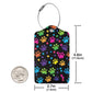 Cute Dog Paws Leather Luggage Tag with Stainless Steel Ring