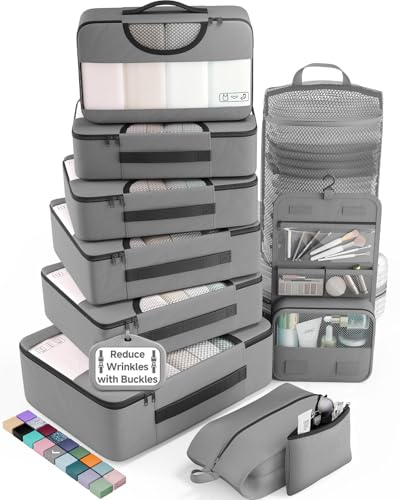 10 Set Packing Cubes for Travel Essentials (99 Count)