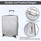 Luggage Cover 20 Inch Clear Suitcase Cover 0.4mm Thick PVC Transparent
