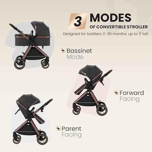 2-in-1 Convertible Baby Stroller for Newborn to Toddler