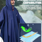 Hooded Rain Poncho for Adult Waterproof Lightweight Raincoat