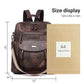 PU Leather Small Backpack Purse for Women Ladies Dark Brown