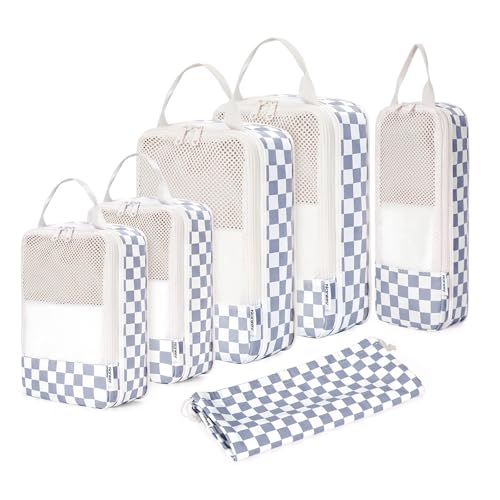 6 Set Compression Packing Cubes for Travel Women Men