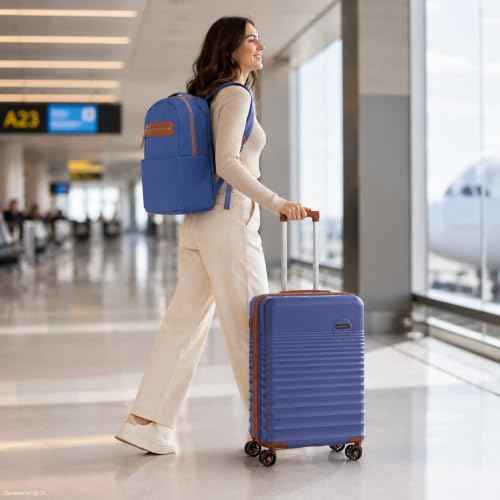 Carry On Luggage 22x14x9 Airline Approved Suitcase with Wheels