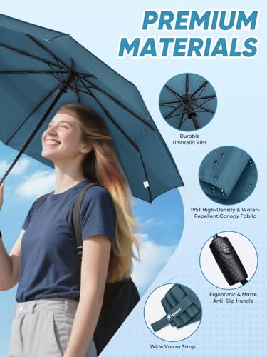 Windproof Travel Umbrellas for Rain and Sun