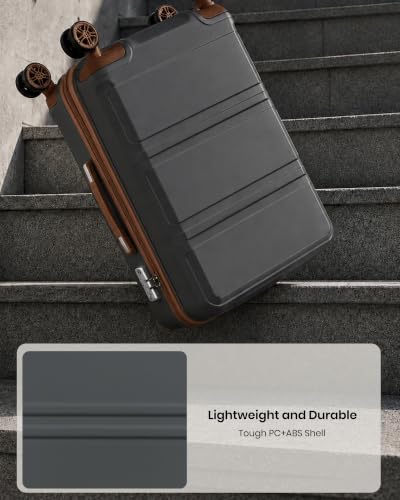 3 Piece Luggage Sets with Spinner Wheels TSA Lock (3 Count)