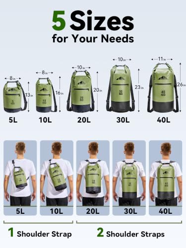 Waterproof Dry Bag Backpack with Zippered Pocket