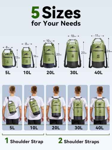 Waterproof Dry Bag Backpack with Zippered Pocket