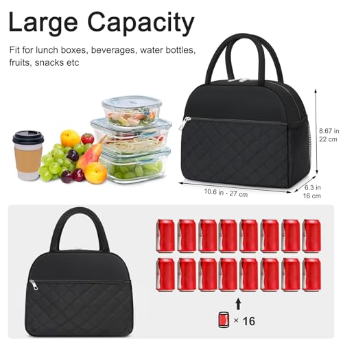 Lunch Bag Lunch Box for Women Men Insulated Reusable Large Lunch Tote Bag Adult Leakproof Simple Cooler Bag for Office Work Picnic Beach or Travel