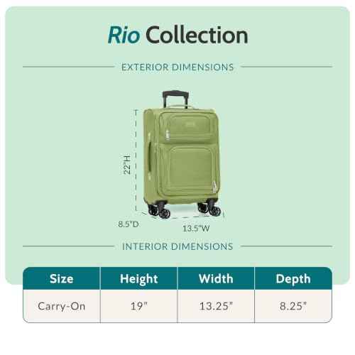 Rio Lightweight Softside Rolling Carry