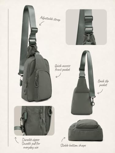 Sling Bag with Adjustable Straps Crossbody Chest Bag Lightweight Small Backpack for Casual Outdoor Traveling Hiking