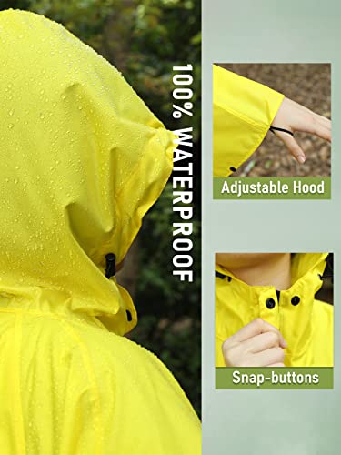 Unisex Rain Poncho Hooded Waterproof Raincoat for Adults Women