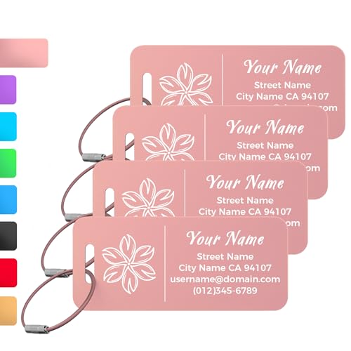 4PCS Personalized Luggage Tag (4 Count)