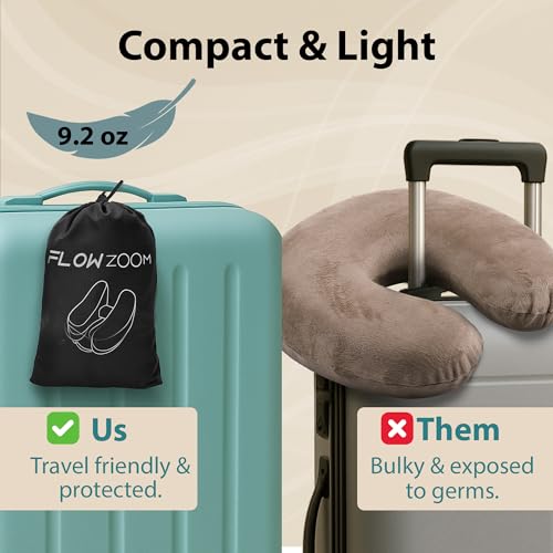 Air Inflatable Neck Pillow for Traveling on Plane