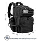 Military Tactical Backpack for Men and Women 45L Army 3 Days Assault Pack Bag Large Rucksack with Molle System Black