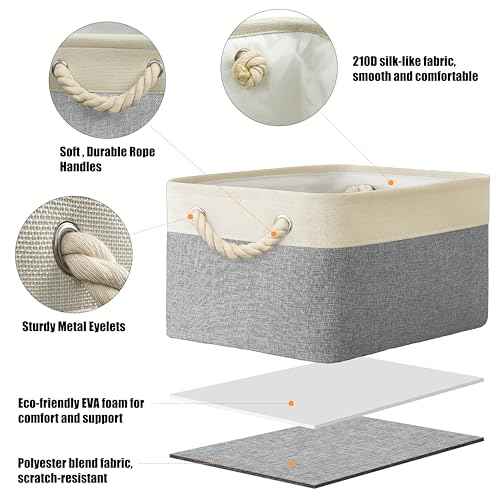 15.7" x 12" Wide & Low Fabric Storage Bin (3 Count)