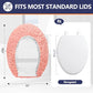 Microfiber Elongated Toilet Seat Cover 19.5"x 15" Machine Washable