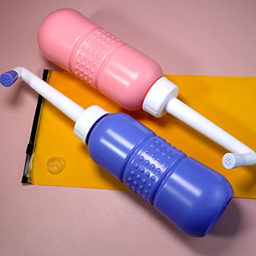 2PCS Pink+Blue Portable Bidets +Water Seal Cap (2 Count)