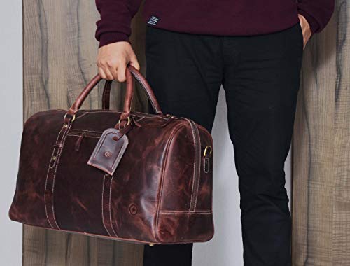 Aaron Leather Duffle Bag for Men & Women