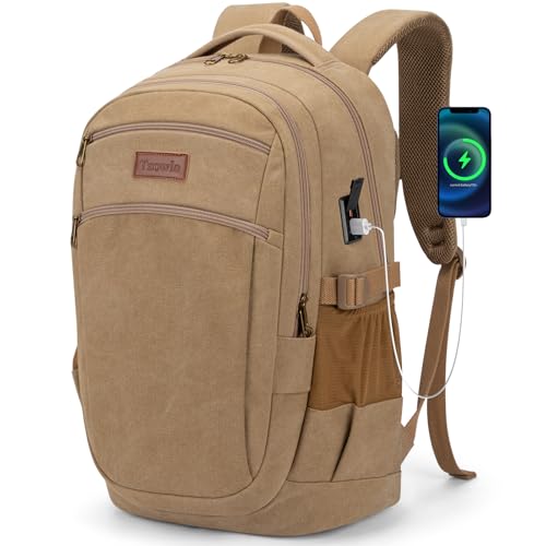 Vintage Canvas Laptop Backpack for Men and Women