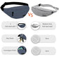 Large Fanny Pack for Men Women Sling Bag with 4