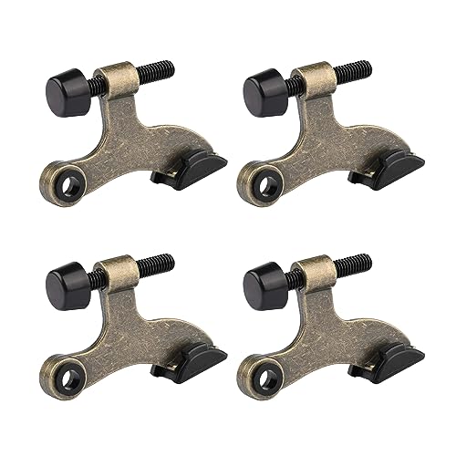 4 Pack Hinge Pin Antique Brass Door Stopper (4 Count)