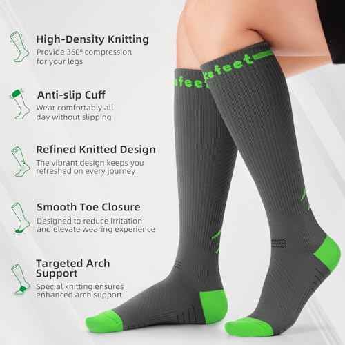 Medical Compression Socks for Men & Women (6 Count)