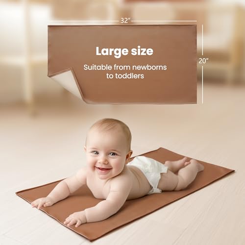 Faux Leather Waterproof Baby Changing Mat 2 Pack (2 Count)