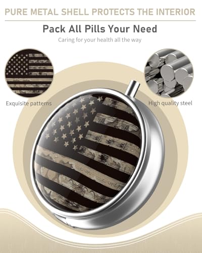 Pill Box 3 Compartment Portable Travel Medicine Box with Mirror
